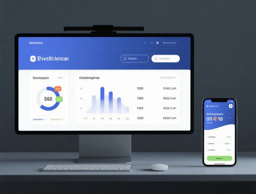 桌面與手機登入示意